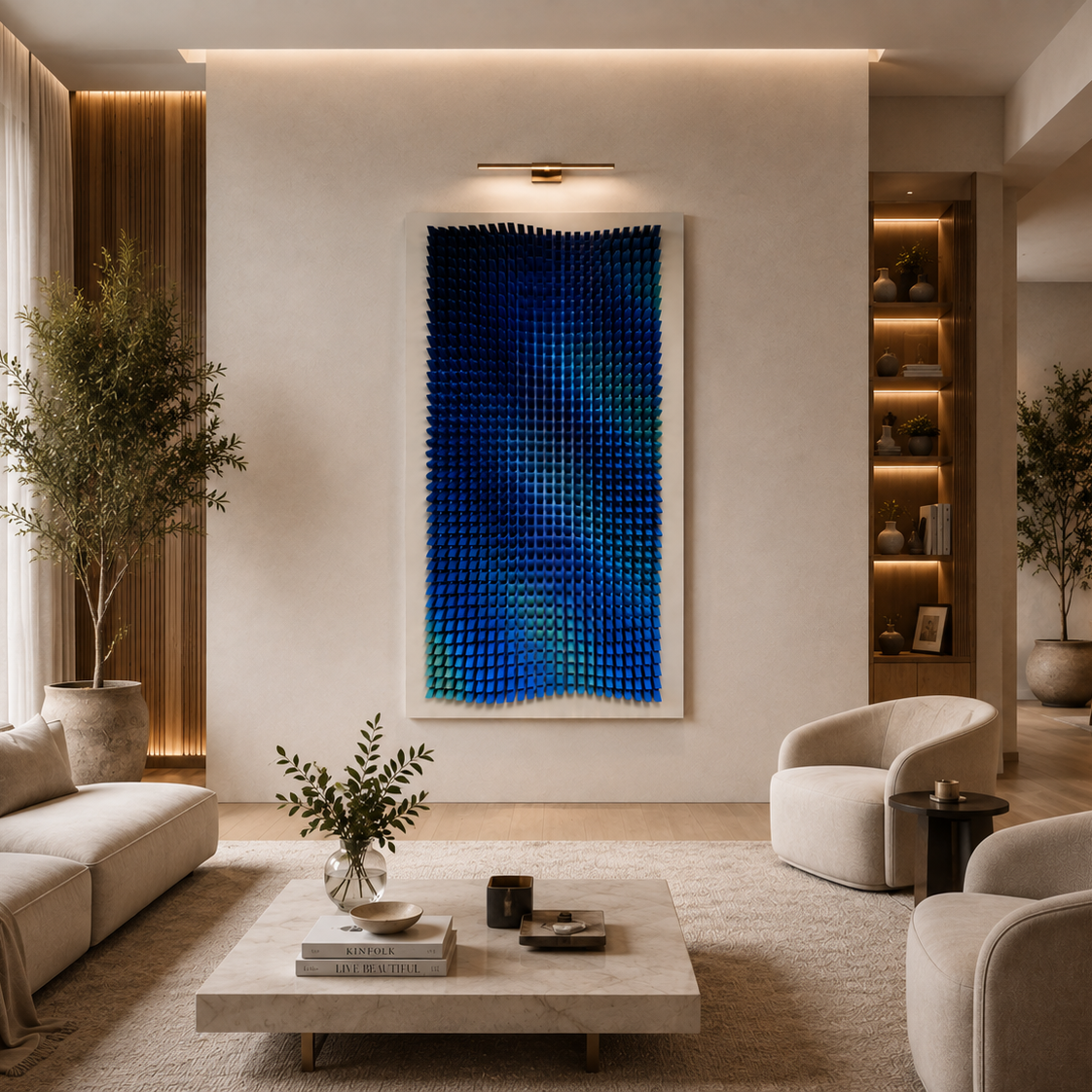Aqua 3D Wall Art