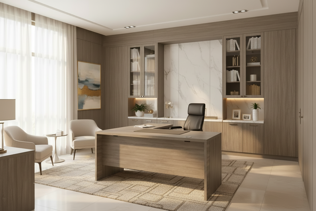 Milan L-Shaped Executive Desk