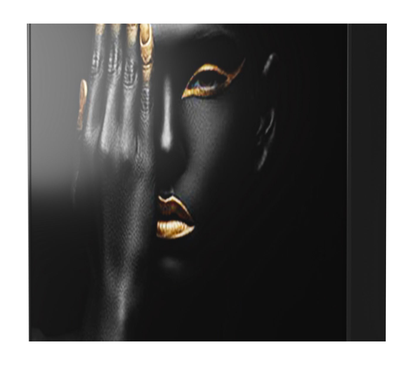 Woman Ebony And Gold Acrylic Wall Art