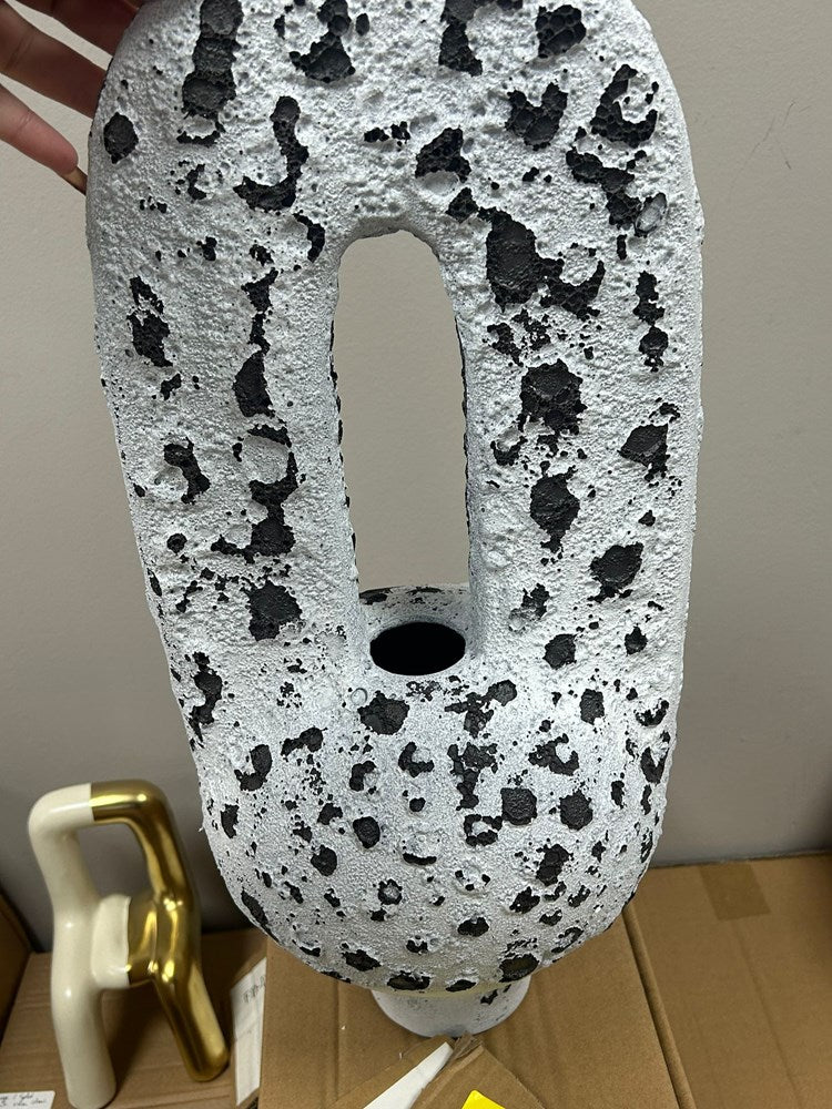 Black and White Ceramic Vase