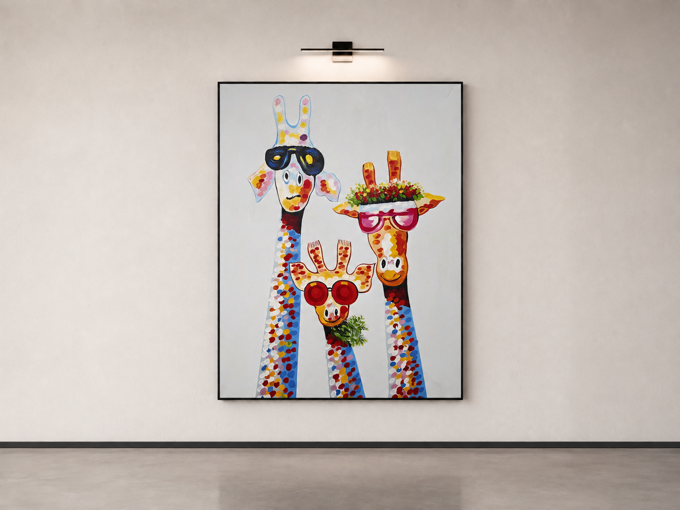 Playful Giraffes Canvas