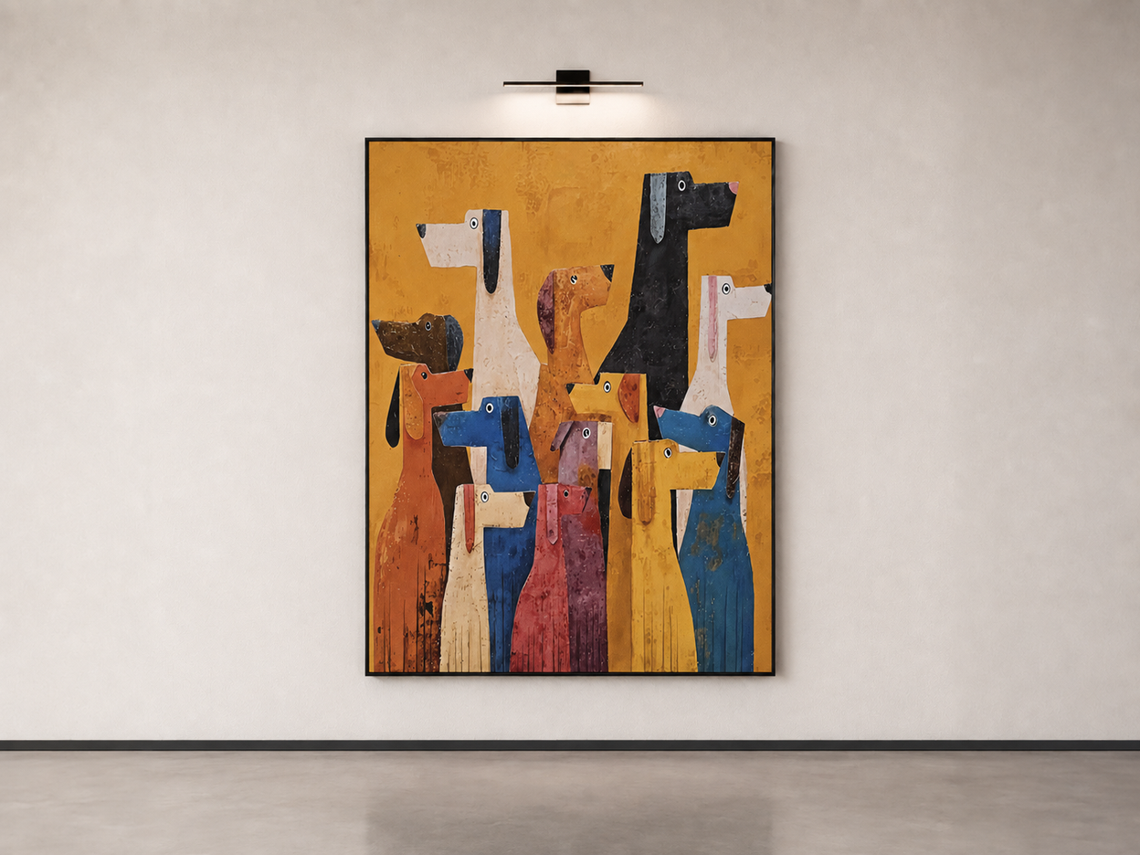 Dog Figures Canvas