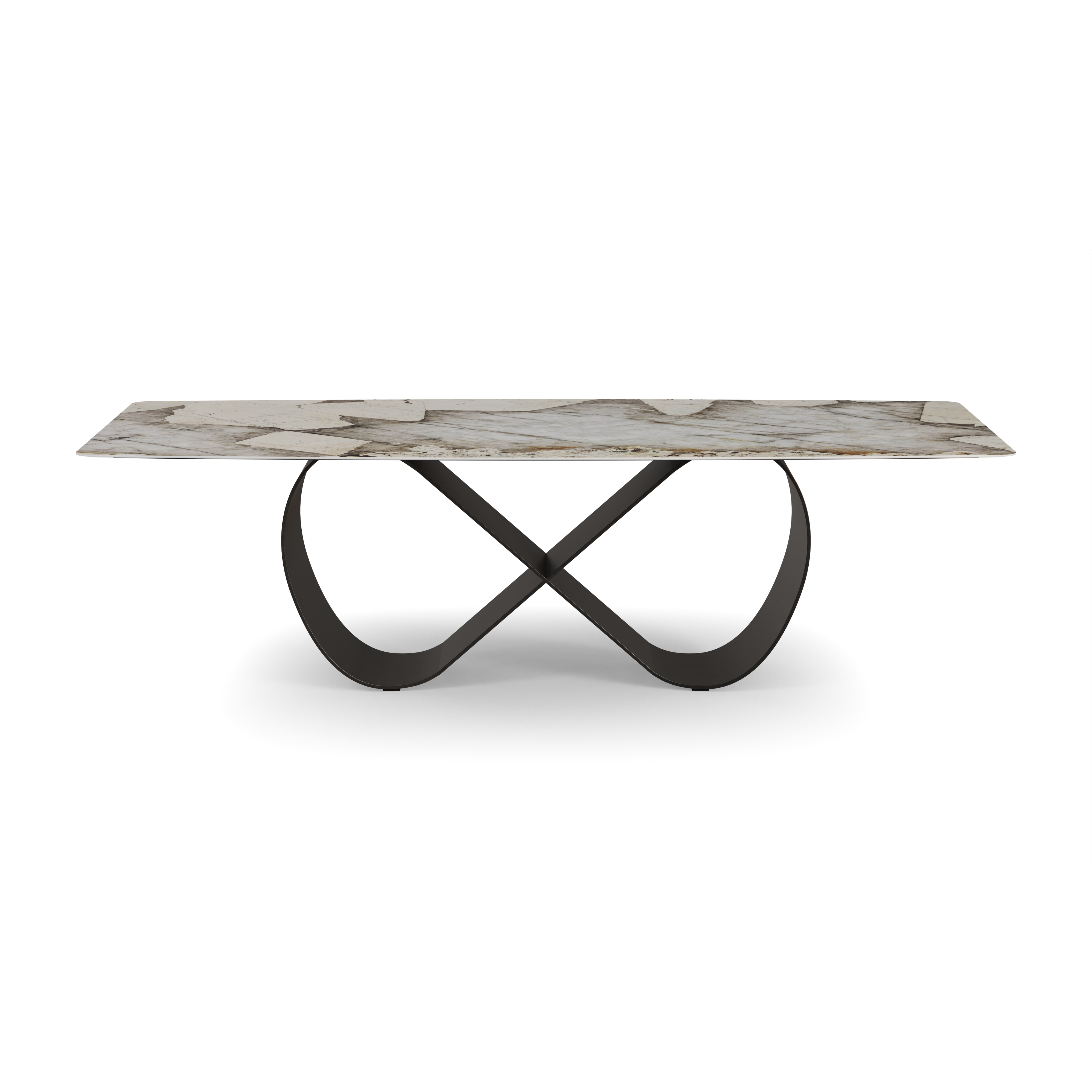 Astor Dining Table Off White Terracotta Infinity Base